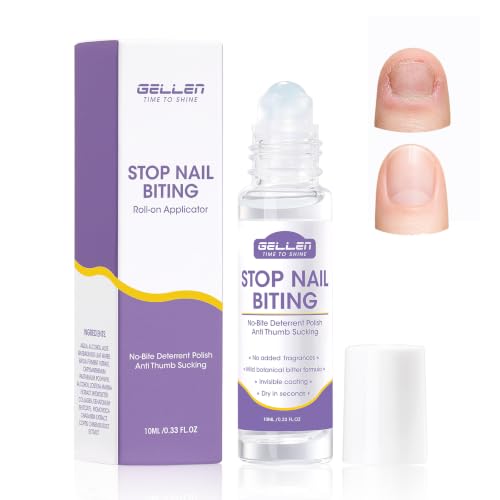 GELLEN Nail Biting Prevention for Kids &amp; Adults, Roll-On, Bitter Taste