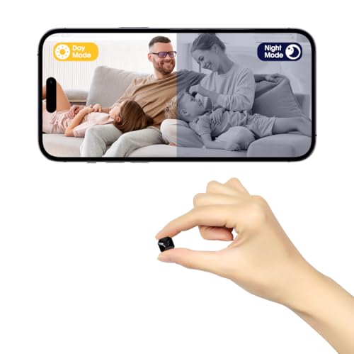 Hidden Camera - Mini Camera - HD Nanny Cam for Indoor, Office, Pet - Micro Cameras with App, Auto HD Night Vision, Motion Detection Alert, Cloud & SD Storage