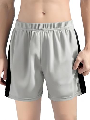 Kids Boys Color Block Sports Shorts Quick-Dry Mesh Athletic Shorts for Soccer Basketball Running Workout