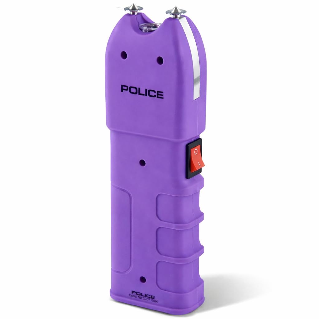 Stun Gun for Self Defense 928 - High Voltage Rechargeable with LED Flashlight, Compact & Heavy Duty, Personal Security for Women & Men - Purple