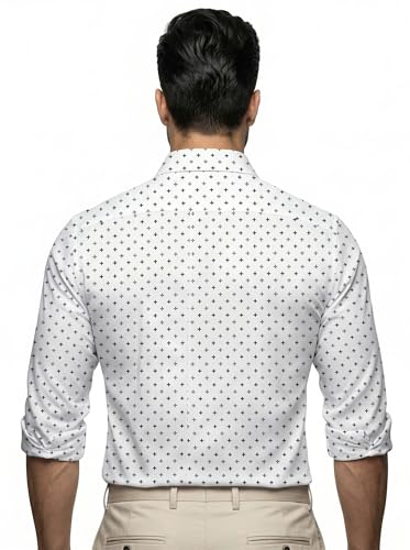 Image of Amazon Brand - INKAST Men's Printed Cotton Shirt | Full Sleeve | Regular Fit | Comfortable Formal Stylish Shirt for Men | Man Shirts for Professional Look
