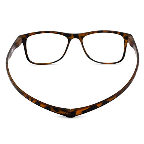 Image of AUGEN Optimax Anti Glare Blue Cut Magnetic Reading Glasses With Neck Rest For Men Women(Brown +1.75)