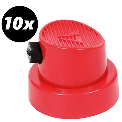 tradoro - Cabezal de pulverización Ancha para Botes de espray de Pintura (10 Unidades)