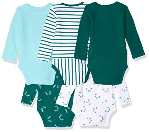 Image of Hanes Baby Bodysuits, Ultimate Baby Flexy Bodysuits, Infant Long Sleeve, 5-Pack