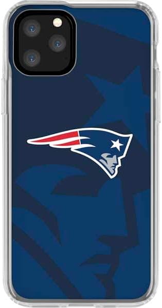 Skinit Clear Phone Case Compatible with iPhone 11 Pro - Officially Licensed NFL New England Patriots Double Vision Design