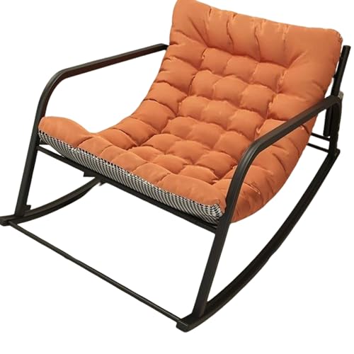HUAYUSEDF Sillón puf Sencillo de Estilo Italiano con Rayas Naranjas para Sala de Estar, Dormitorio, salón, sillón Informal, balcón, sofá Creativo.
