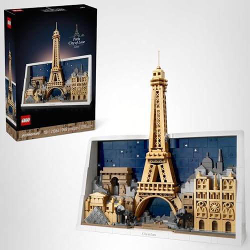 LEGO Architecture Paris &ndash; City of Love Building Set for Adults - Gift for Mothers Day - Office or Bedroom Decor for Women & Men, Ages 18+ - W/Frame for Display - 21064