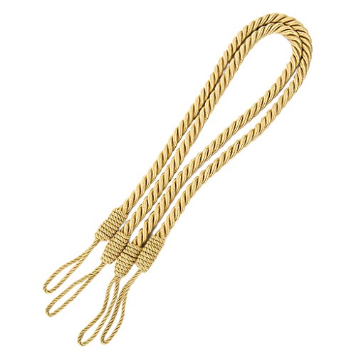 D DOLITY 2tlg Raffhalter Seilhalter Gardinen Vorhang Deko Kordel - Golden D DOLITY 2tlg Raffhalter Seilhalter Gardinen Vorhang Deko Kordel - Golden
