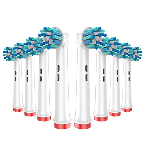 Benfosh Testine Spazzolino Ricambio Cross Compatibile Con Oral B,Pulizia Profonda Compatibile Con Vitality e altro,ecc (8 Pezzi)