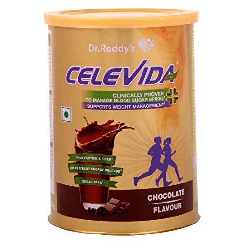 Dr. Reddy’s Celevida – Nutrition Health Drink for Diabetes Control & Immunity Support | Chocolate Flavour | No Added Sugar | 400g Dr. Reddy’s Celevida – Nutrition Health Drink for Diabetes Control & Immunity Support | Chocolate Flavour | No Added Sugar | 400g