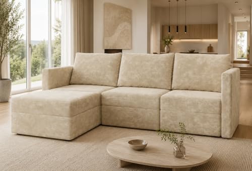 Devoko Canapé d'angle modulaire Convertible, canapé modulable L, canapé 3 Places avec Grand...