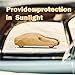 FSGRICH Prius Car Cover Waterproof All Weather Compatible with Toyota Prius 2004-2024, Outdoor Heavy Duty Anti-UV Car Covers Rain Sun Snow Protection with Zipper and Windproof buckle(Camel with Brown)