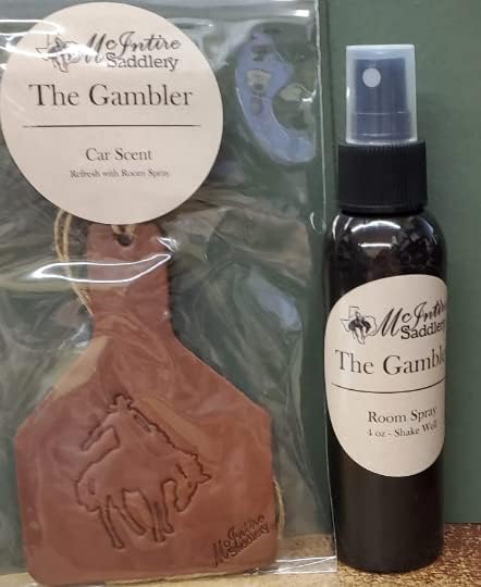 McIntire Saddlery Ear Tag Car Air Freshener and Room Spray - The Gambler