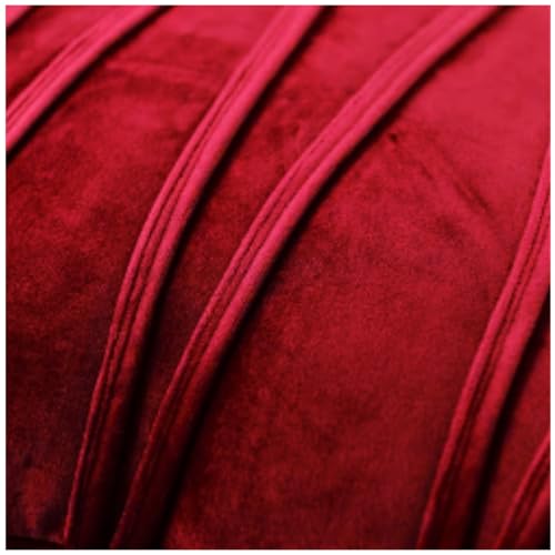 Image of Amazon Brand - Umi Decorative Striped Throw Pillow Covers 18 X 18 Inch,Soft Solid Velvet Pillow Covers Cushion Case with Zigzag Pattern for Sofa Bedroom 45 X 45 Cm (Pack of 5) Red
