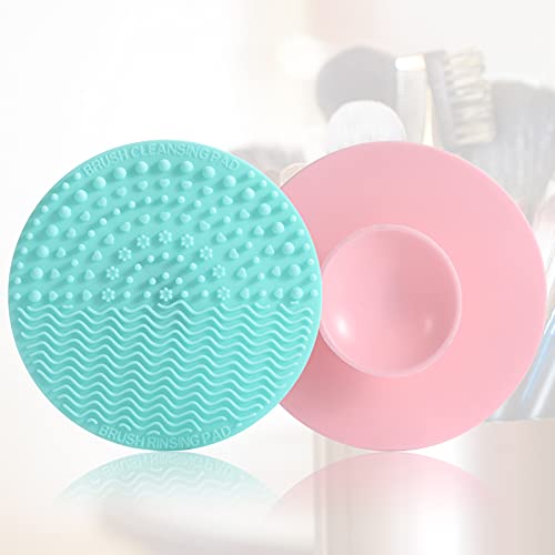 Make Up Brush Cleaning Mat, Cosmetic Brush Cleaning Pad, Brush Cleaner Mat, Portable Silicone Robber Scrubber Matt Washing Tool Washer Removal For Make-Up Paint Brushes For Makeup Lover Artist #TOP6