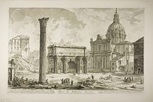 Tableau Arc de Septime Sévère Piranesi pour décoration murale salon et bureau 60x90