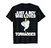 Funny Tornado Gift for Boys Kids Hurricane Weather Chaser T-Shirt Small