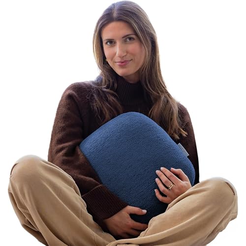 Quiet Mind The Original - Almohada con peso para adultos (pequeña, arándano, 6 libras), almohada corporal con peso, versátil almohada corporal refrescante con alivio del estrés, almohada compacta para