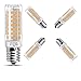 JSVSAL (4-Pack E17 LED Light Bulbs, AC 110-130V, Dimmable 5000K Daylight White, 6W 650 Lumen Corn Bulb for Microwave Oven Lights, Ceiling Fan Light,50-75W Halogen Bulb Equivalent