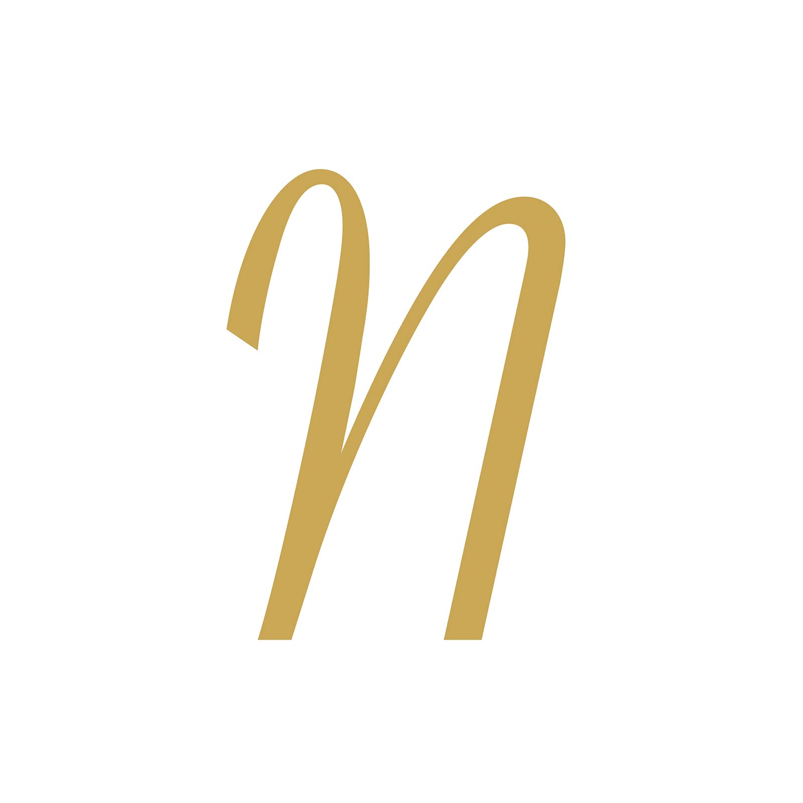Solid Brass House Numbers Letter A-Z Golden 50mm Address Plaque Sign Number Decor for Wall Villa Hotel Mailbox Door Plates Figures Dormitory Home Metal Polished Alphabet, for Cafe Decoration (N)
