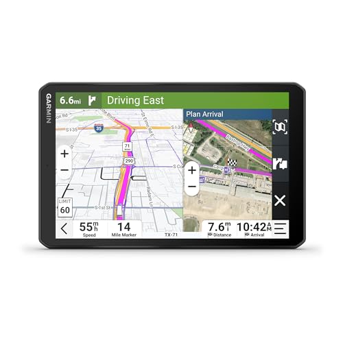 Garmin dēzl™ OTR820, Large High-Res 8” GPS Truck Navigator, Custom Routing, Satellite Imagery, Wind Speed, Community-Shared Loading Docks, Entrances and Parking, Dual-Orientation Display by Garmin - Used condition - US$499.95