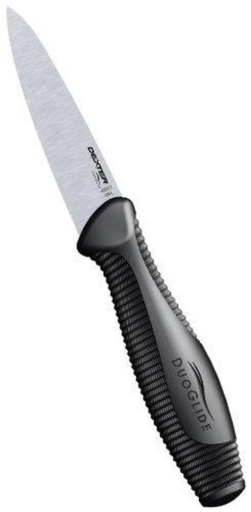 Dexter-Russell 3⅜" DuoGlide Paring Knife | 40003 | Ergonomic Soft Grip Handle for Arthritic Hands | High-Carbon Stainless Steel Blade for Precision Peeling, Trimming & Slicing | Made in USA