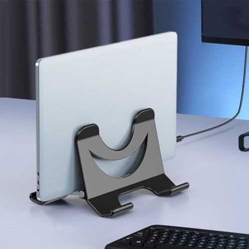Soporte vertical para laptop Toddmomy en aluminio negro miniatura 7