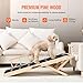 VEVOR Dog Ramp, Folding Pet Ramp for Bed, Adjustable Dog Ramp for Small, Large, Old Dogs & Cats, Wooden Pet Ramp with 47.2