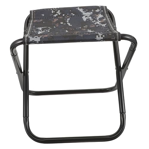HONMEET Portable Folding Camp Stool Lightweight and Compact Outdoor Seat for Hiking Camping Fishing BBQ Easy to Carry with Storage Bag Camouflage