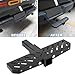 Z8 Tow Hitch Step for 2” Receivers, Strong Steel Construction Anti-Slip Coated, 600lbs Rated Tow Strap Capacity，for Trailer SUV Car Bar Jeep Pickup Rear Bump Towing Tailer Hitchstep Black