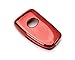 iJDMTOY Chrome Finish Red TPU Key Fob Protective Cover Case Compatible with Lexus is ES GS RC NX RX LX 200 250 350 Remote Key