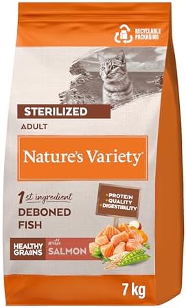 Nature's Variety Healthy Grains Pienso para Gatos Esterilizados con Salmón Noruego - 7kg