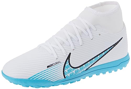 NIKE Mercurial Superfly 9 Club Tf Tênis masculino, Explosão rosa azul báltico branco, 8.5 UK