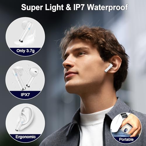 Rinsmola MD053 Wireless Earbuds, 2024 Bluetooth 5.4 Earbuds Hi-Fi Stereo thumb #3