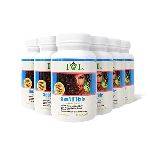 IVL SeaNU Herbal Hair Health Formula Supplement, 60 Capsules per Bottle