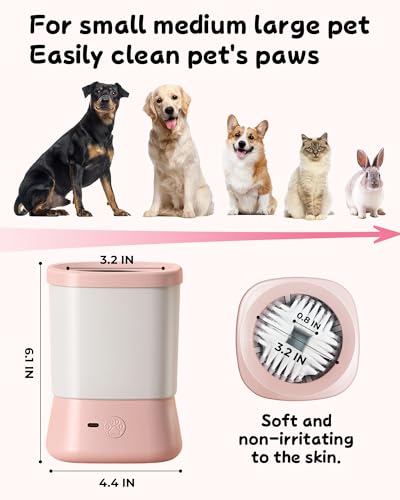 Image of Electric Dog Paw Cleaner for Dogs,2 Speeds Automatic Dog Foot Paw Washer for Medium Large Cat Dog Pet