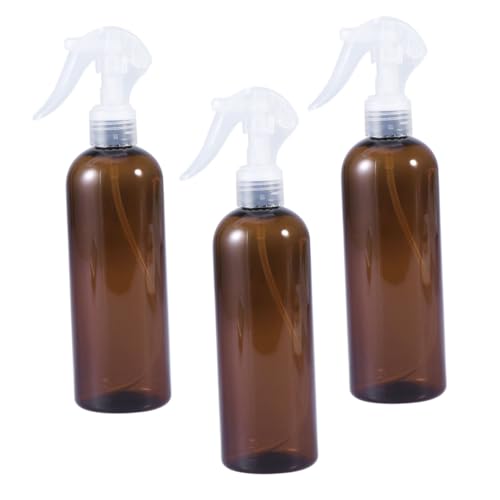 Gatuida 3 piezas Botellas Spray Pequeñas de Plástico de Unidades Pulverizador Recargable para Peluquería y Cuidado Personal Diseño Ligero y Fácil de Usar Color Marrón