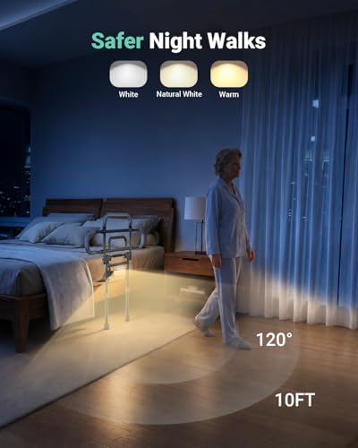 Bed Rails for Elderly Adults Safety, 180° Foldable Bed Rail with Adjustable Height & Width, 350lb Load, Extra-High Design, Wide Base, LED Light & Storage Pockets – Fits King/Queen/Full/Twin Beds - Image 7