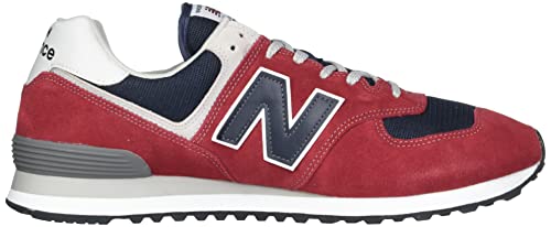 New Balance Men's 574 V2 Essentials Sneaker, Red/Navy, 9.5 #TOP5