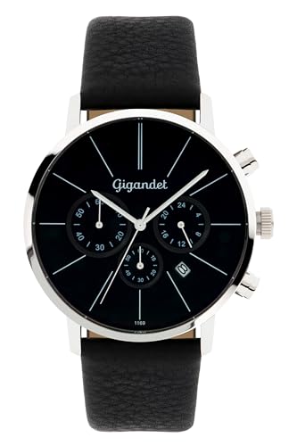 Montre cuir quartz Gigandet Hommes : élégance vintage et précision japonaise