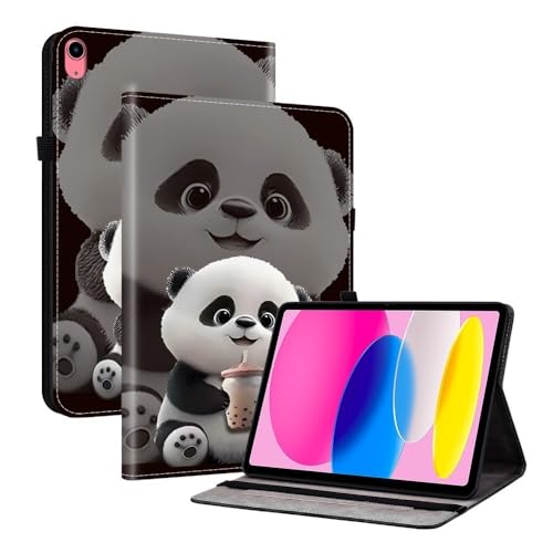 Étui pour iPad mini 1 2 3 4 5 protection portefeuille en cuir motif ours de thé au lait