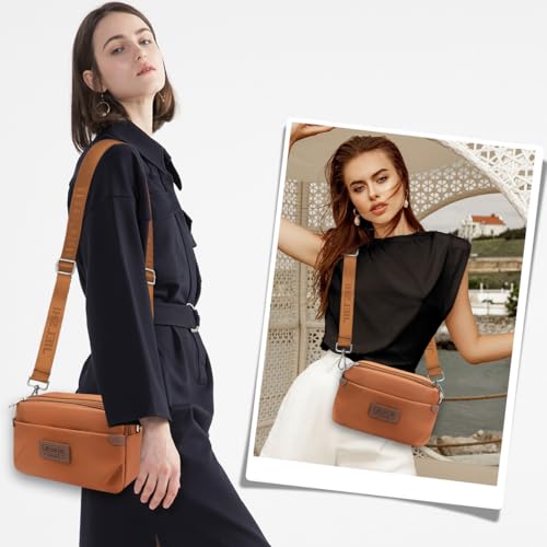 Schoudertas voor dames, nylon, waterdicht, crossbody bag voor dames, kleine schoudertas voor dames met verstelbare schouderriem, modieuze schoudertassen voor winkelen, werk, reizen - Afbeelding 3