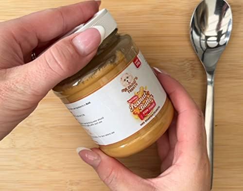 Mr. Chow's Treats - Natural Pure Peanut Butter for Dogs - 100% Roasted Peanuts - Vegan Dog Treat - Free from Added Sugar, Salt & Palm Oil - Made in UK - Suitable for All Dogs and Puppy's