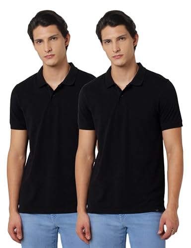 Image of Amazon Brand - Symbol Men's Cotton Rich Solid Polo Tshirt | Collar Tshirts | Half Sleeves | Plain-Regular Fit (Available in Plus Sizes and Combo Pack of 2)