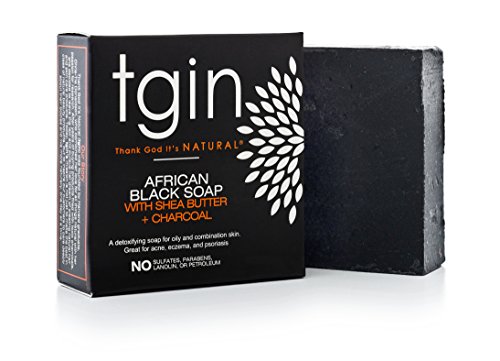 Tgin Olive Oil Soap - African Black Soap Bar - For Allergies, Eczema, Psoriasis, Acne - Activated Charcoal -Detoxify, Cleanse, Rejuvenate Skin - 4 Oz #TOP2