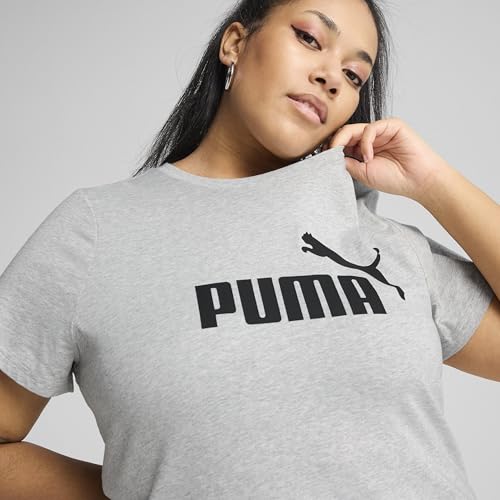 Image of Puma Women Cotton Letter Print Regular Fit Tees