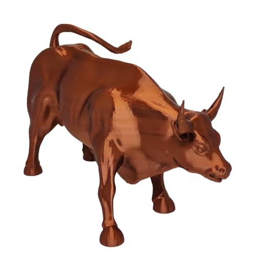 Touro Wall Street Estátua Impressão 3D Cor Bronze Cobre Bolsa de Valores