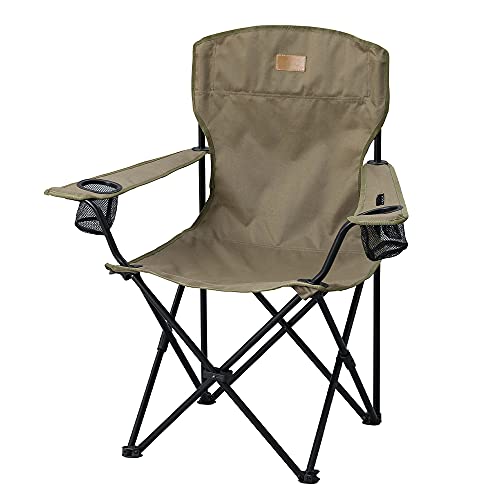 Iris Ohyama Outdoor Chair Folding Chair Camping Supplies Camp Chair Khaki Compact Storage Collapsible Type Easy Assembly Outdoor