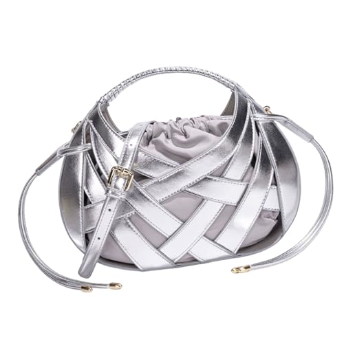 Sac à bandoulière argent pour les déplacements quotidiens taille M