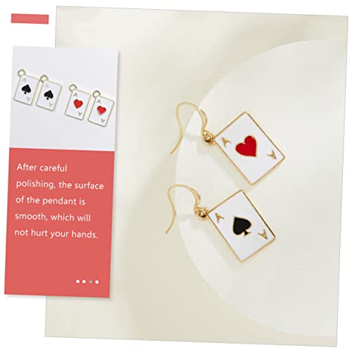 Abaodam 30 Pçs Joias De Pingente De Pôquer Para Artesanato Colar De Amuleto Chaveiro Para Artesanato